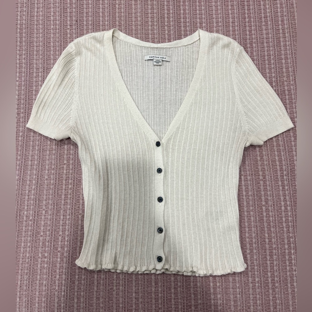 AE Knit Button Top